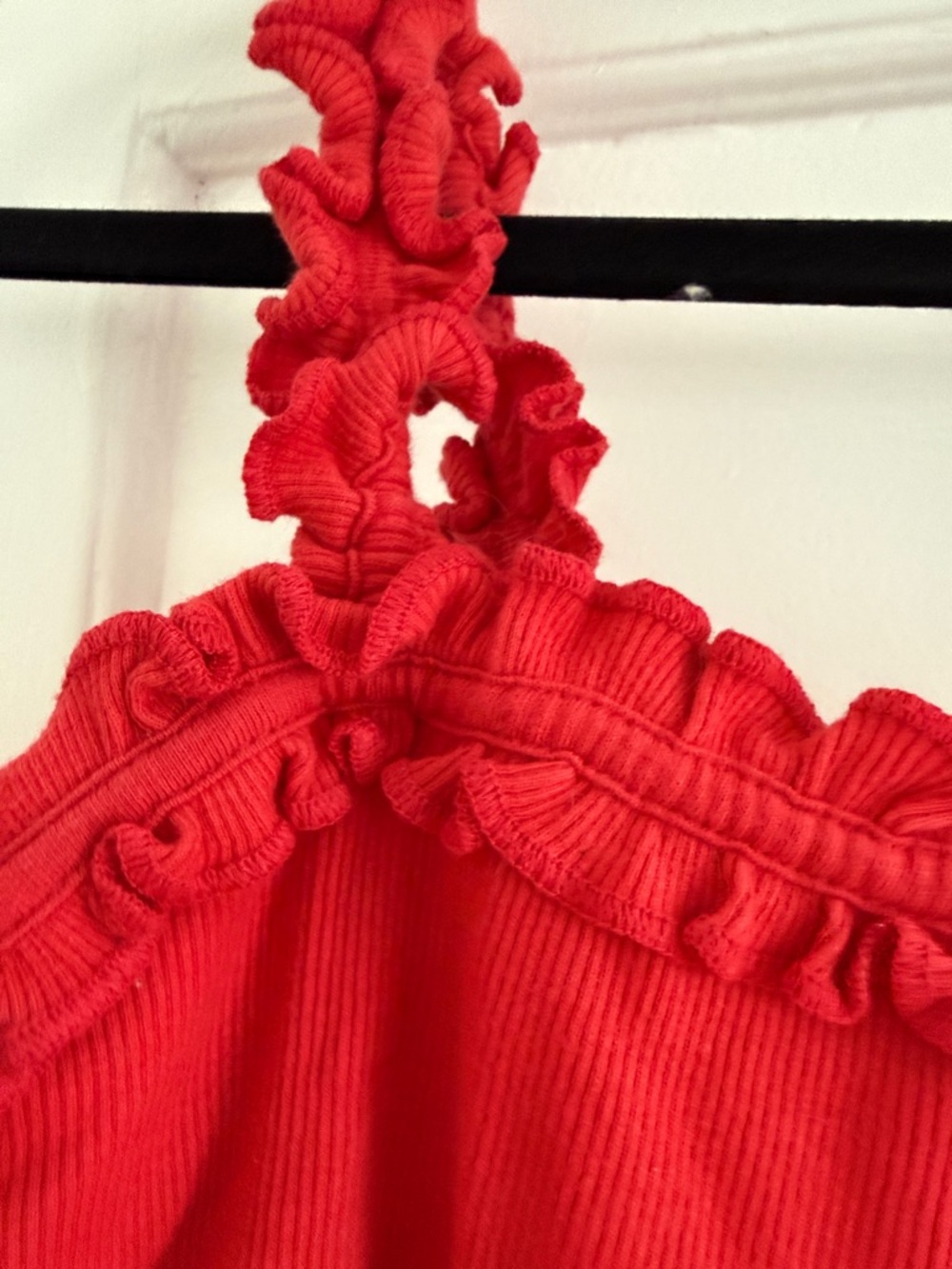 Maeve Bright Red Ribbed Tank - Picture 4 of 4
